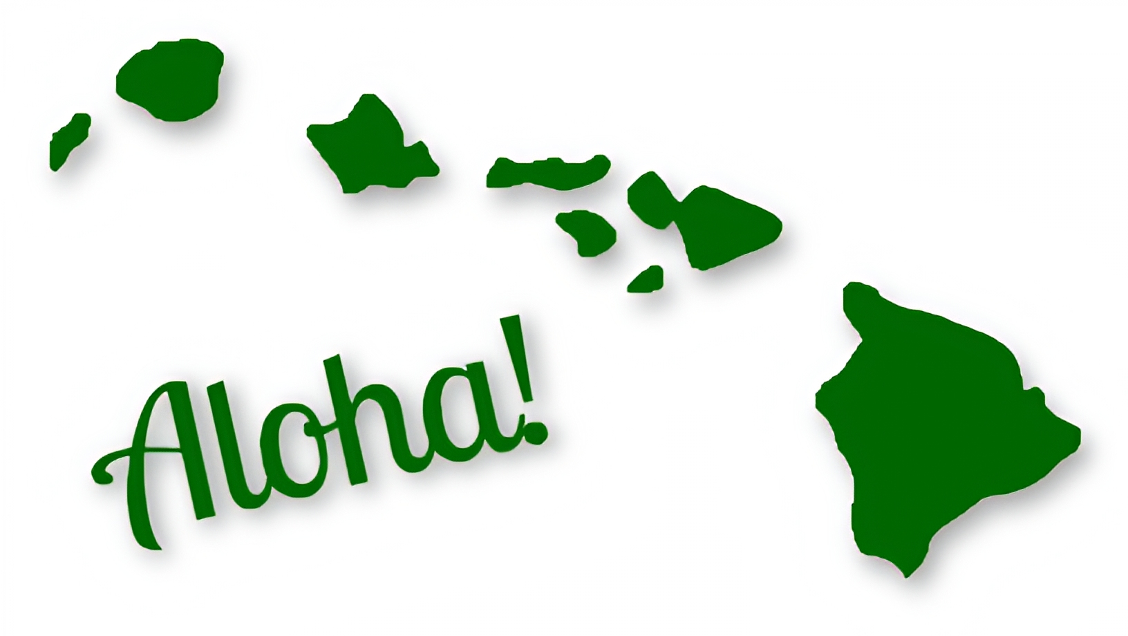 Silhouette map of the Hawaiian Islands